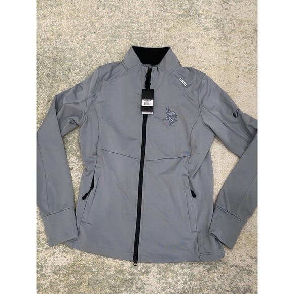 NWT UNRL x Minnesota Ladies Women's Med Vikings Transition Gray Jacket Full Zip - Picture 1 of 6